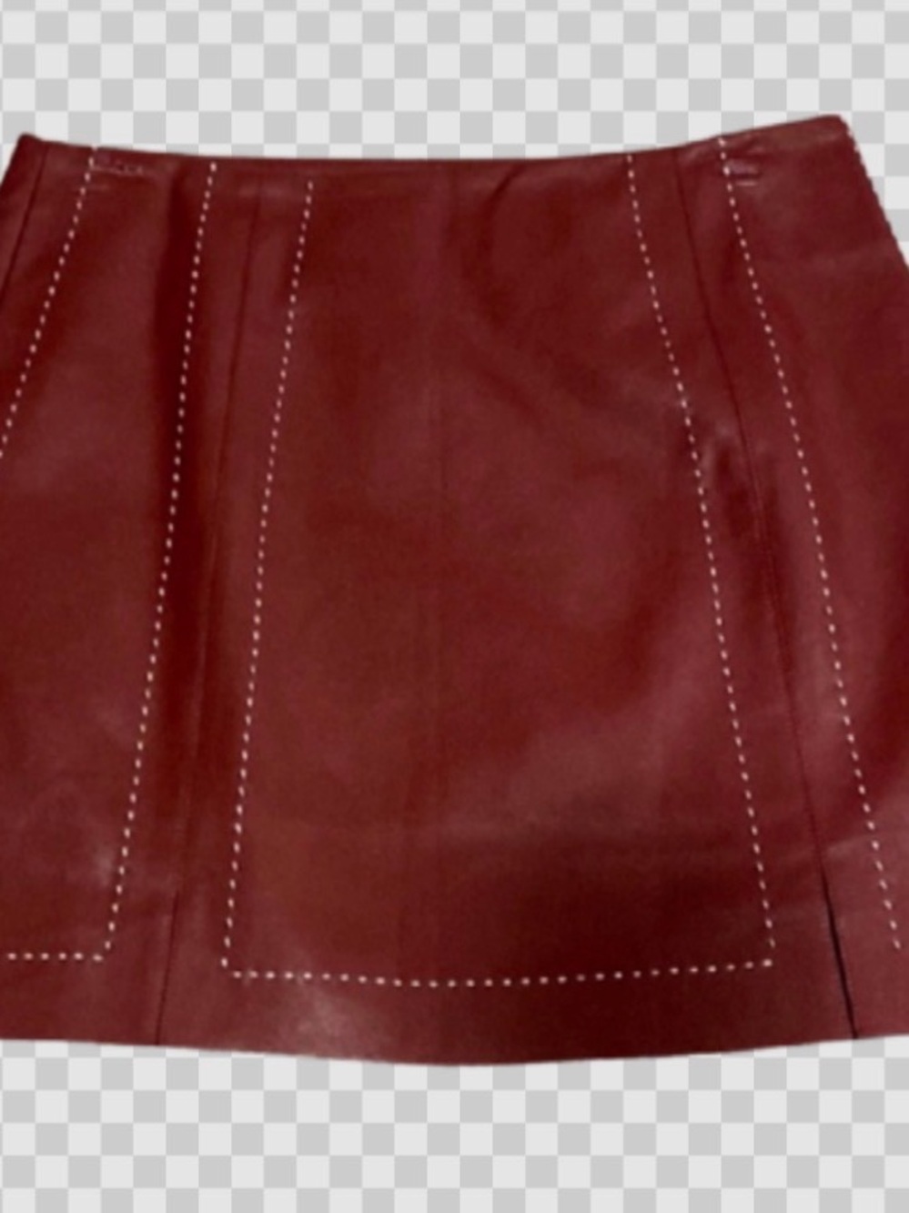 Francesca’s Red Leather Mini Skirt